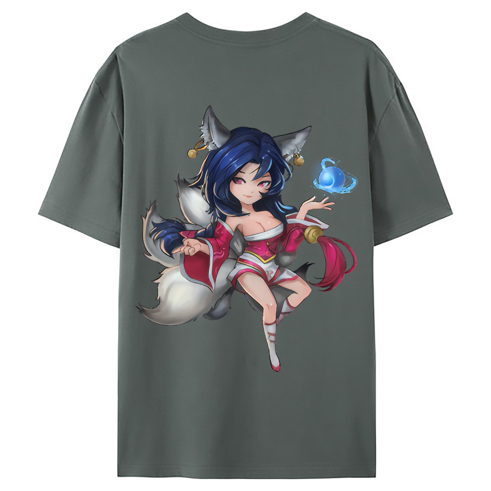 （画像用） リーグ・オブ・レジェンド League of Legends LOL 綿100％ メンズ半袖Tシャツ（バックプリント） 通気性